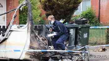 Caravan torched and windows smashed in Howdon street as police investigate 'arson' attack