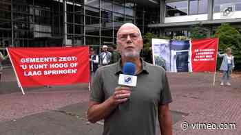 Demonstratie op het Raadhuisplein Landsmeer
