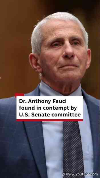 Dr. Anthony Fauci found in contempt by U.S. Senate committee