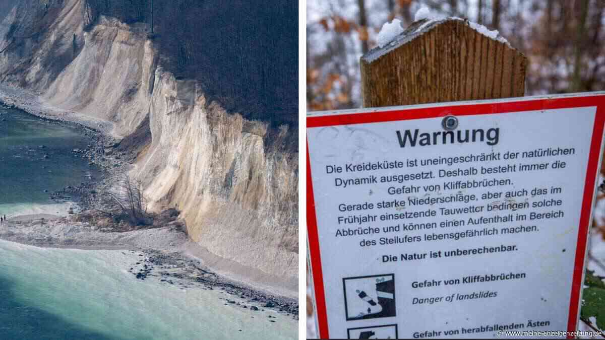 Gefahr für Wanderer: Kreideküste auf Ostsee-Insel bricht plötzlich ab – nicht zum ersten Mal
