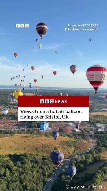 Views from a hot air balloon flying over Bristol, UK. #BristolBalloonFiesta #BBCNews