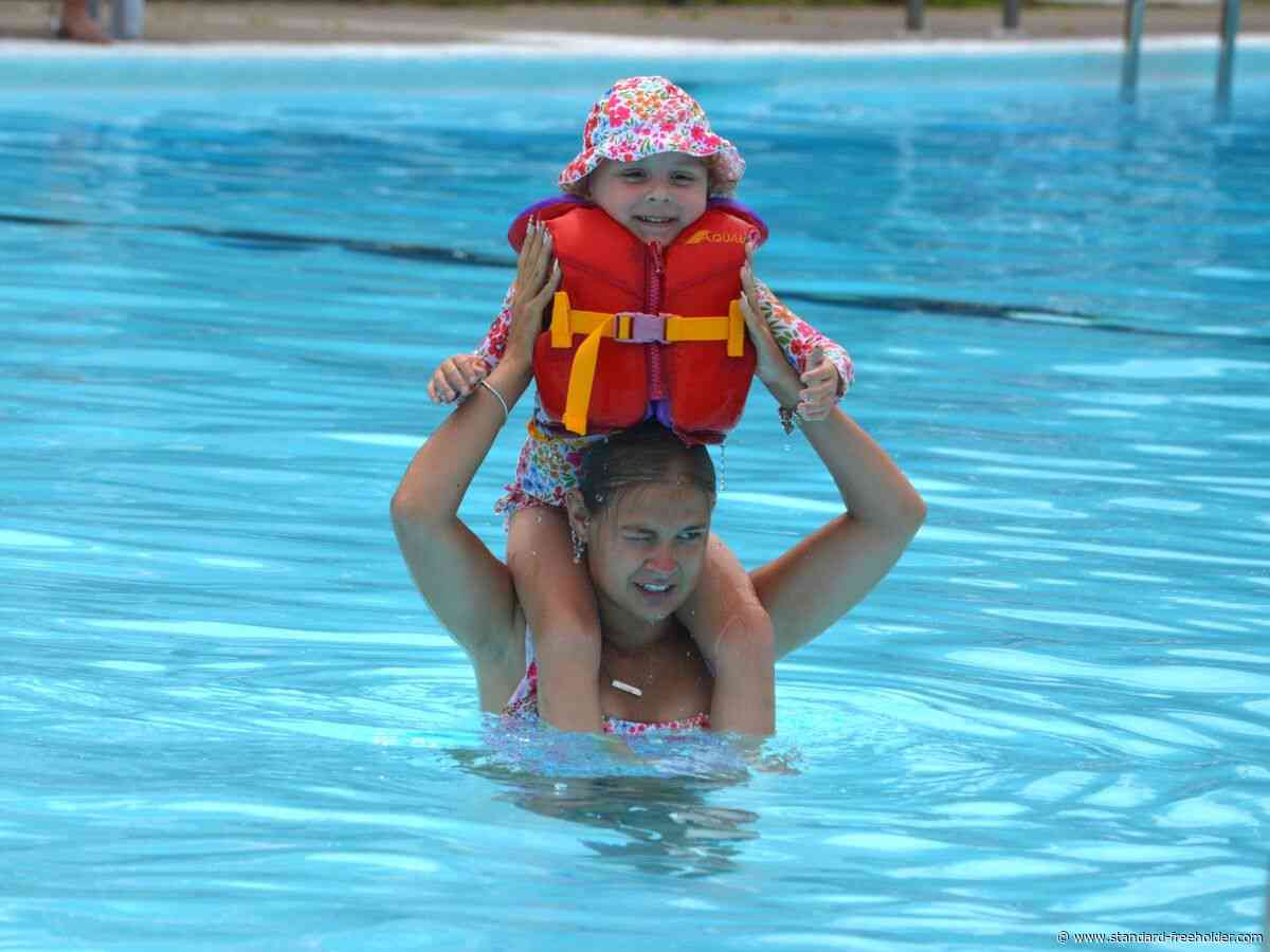 Synchro competition a Cornwall outdoor-pools community celebration