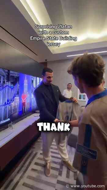 Where did Zlatan Ibrahimović get a surprise soccer jersey?