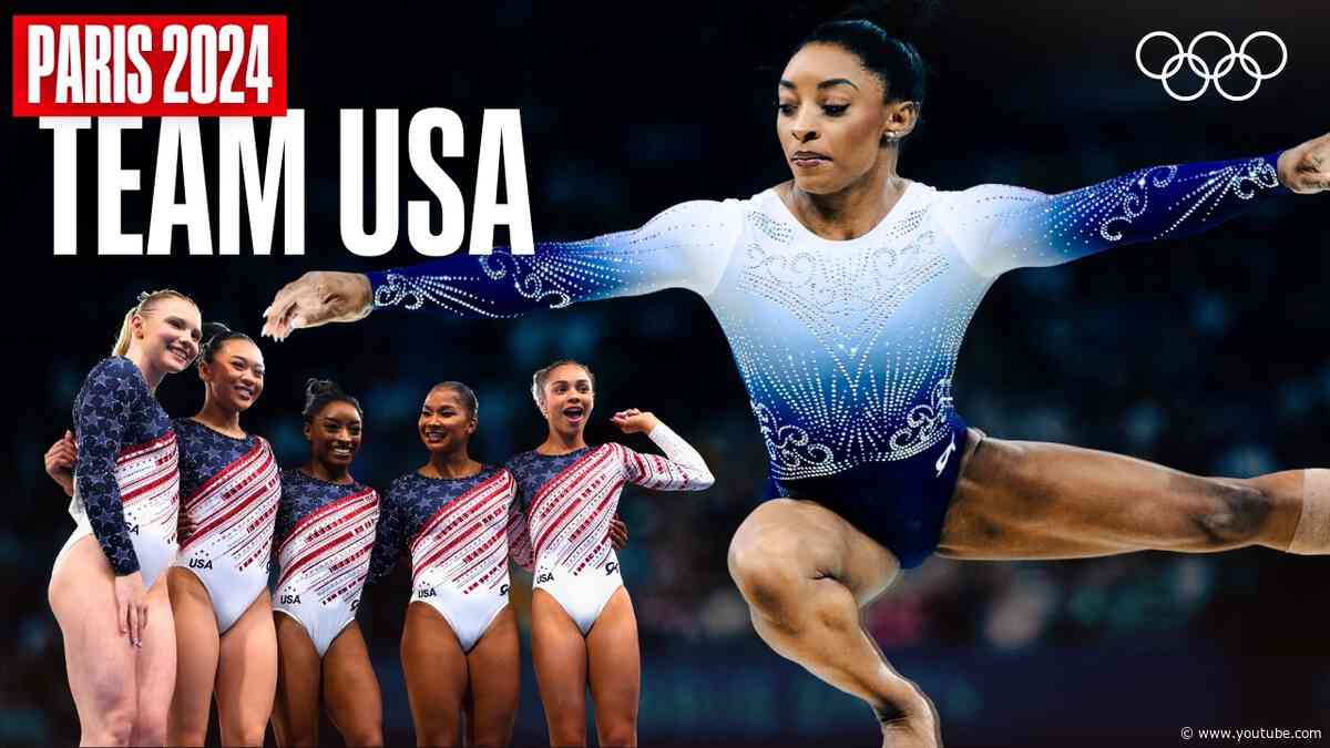 Team USA in the Women's Artistic Gymnastics Team Final 🤸‍♀️🇺🇸 | Paris 2024
