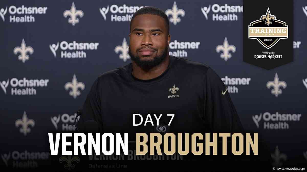 Vernon Broughton talks new role, coming back from injury | Saints Training Camp 2026