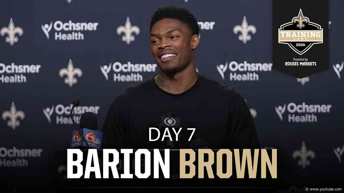 Barion Brown on 1st Training Camp Experience | Saints Training Camp 2026