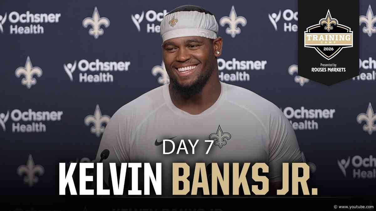 Kelvin Banks Jr. on confidence, relationship with offensive line | Saints Training Camp 2026