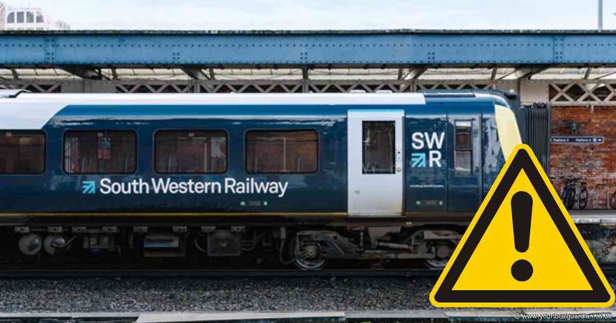The South Western trains disrupted by engineering works this weekend