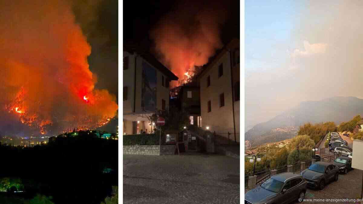 Großbrand wütet am Gardasee, Urlauber fliehen mitten in der Nacht: „Furchterregende Szenen”  