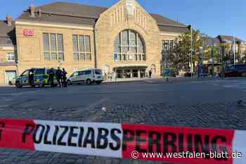 Schussabgabe am Bielefelder Hauptbahnhof