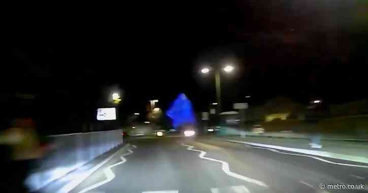 Instant karma after man shattered police car’s windscreen while on emergency call