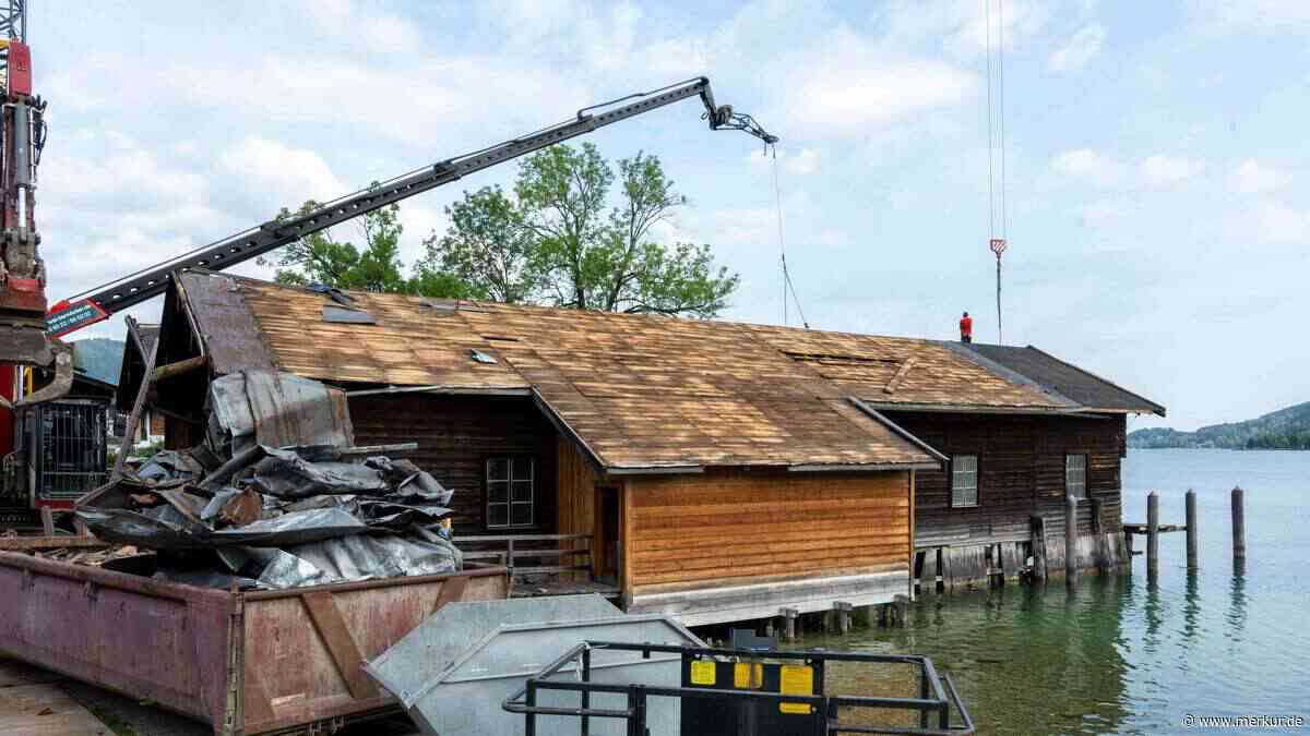 Neues Bootshaus in Rottach-Egern: Abbruch der maroden Hütte hat begonnen