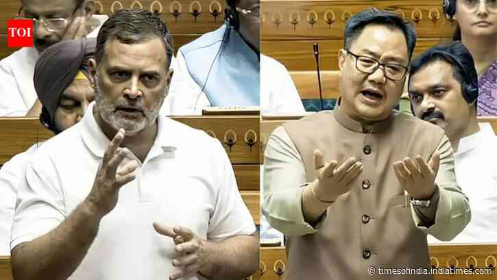 'Congress not realising own errors': Rijiju draws parallel with Indira Gandhi post Emergency