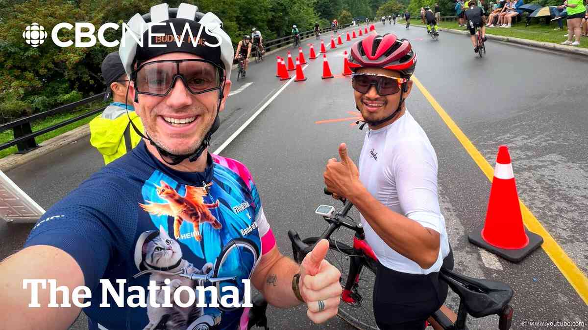 Pain in the butt? Cyclists fix Ottawa triathlete's seat mid-race | The Moment
