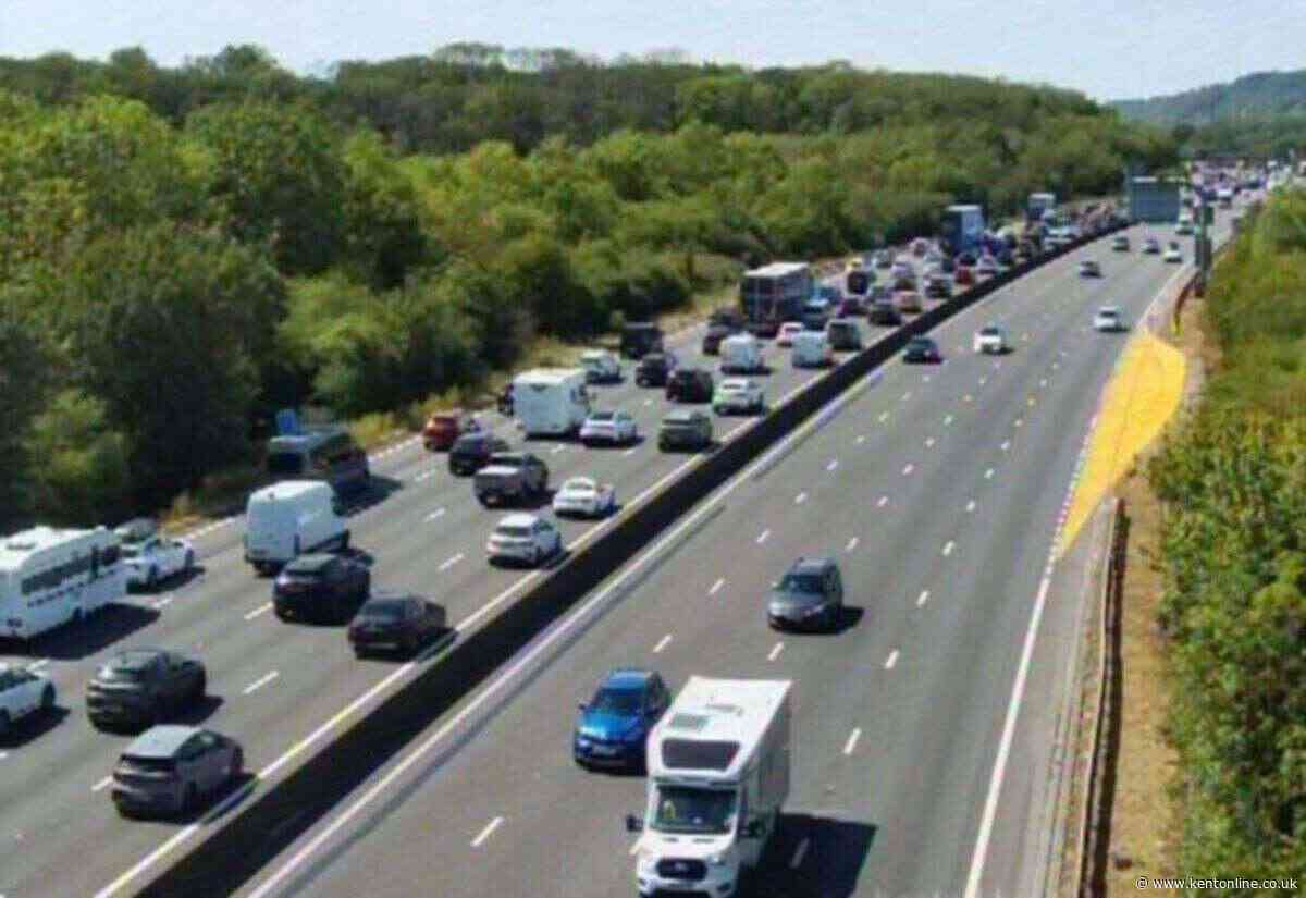 Pictures show long queues after incidents on Kent’s motorways