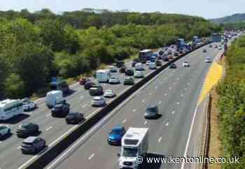 Pictures show long queues after incidents on Kent’s motorways
