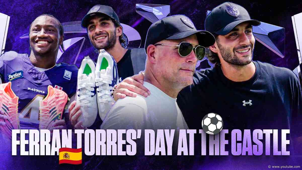 Spain’s Ferran Torres Visits Ravens Camp | Baltimore Ravens