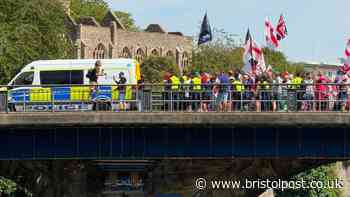 Bristol protest arrests as police form barrier between rival groups - live updates