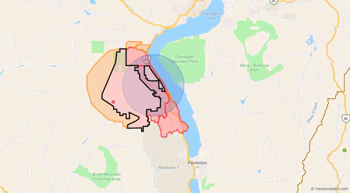 BREAKING: Overnight wildfire forces evacuation orders and alerts in parts of Peachland