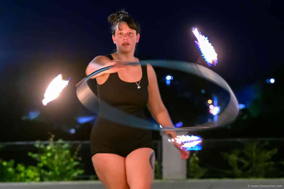 Photos: Spin Jam artists play with fire (and bubbles)