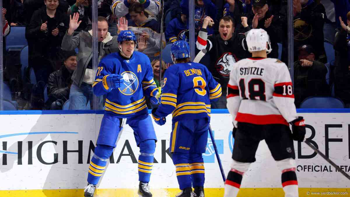 ‘You’re excited to be around him’: Thompson on the energy Benson brings to the Sabres