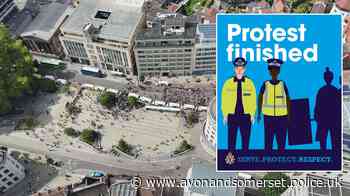 Multiple arrests made following a protest in Bristol 