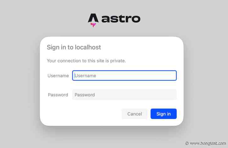 How to Add HTTP Password on an Astro Site