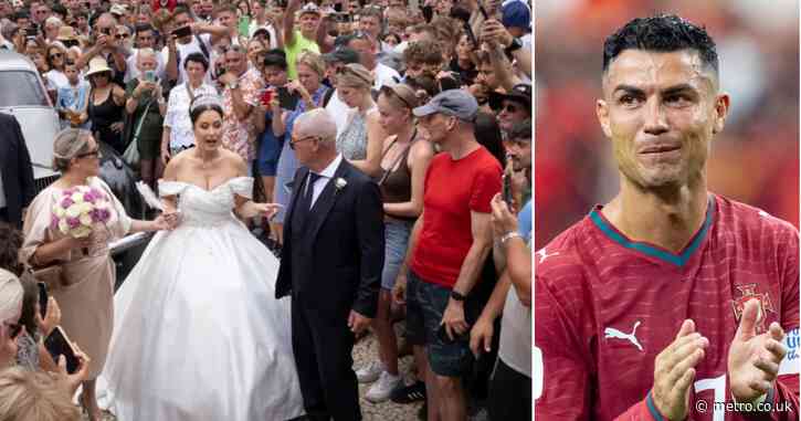 Cristiano Ronaldo responds as thousands mob bride at her wedding in Madeira