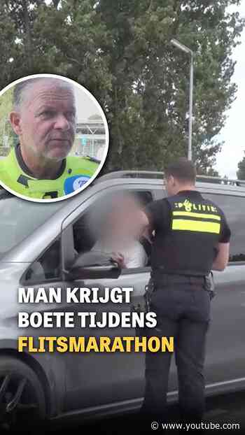 Man krijgt boet tijdens flitsmarathon
