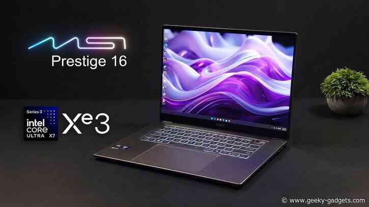 Intel Panther Lake Powers the MSI Prestige 16 AI+ Laptop