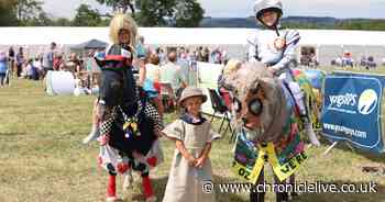 Pony fancy dress among the competitions held at the Slaley Show in Northumberland
