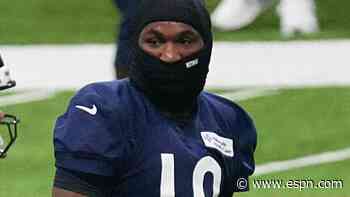 Bears WR Burden leaves practice with injury