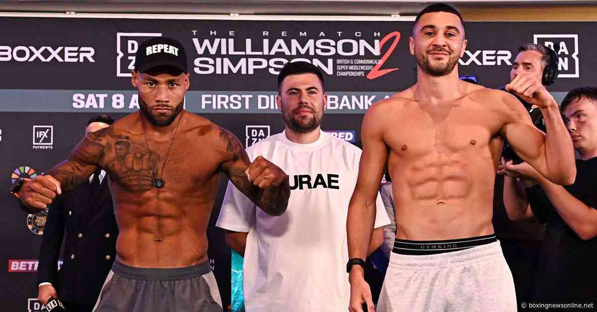 Troy Williamson vs Callum Simpson 2 live scorecard and fight result