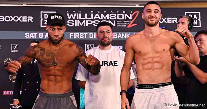 Troy Williamson vs Callum Simpson 2 live scorecard and fight result