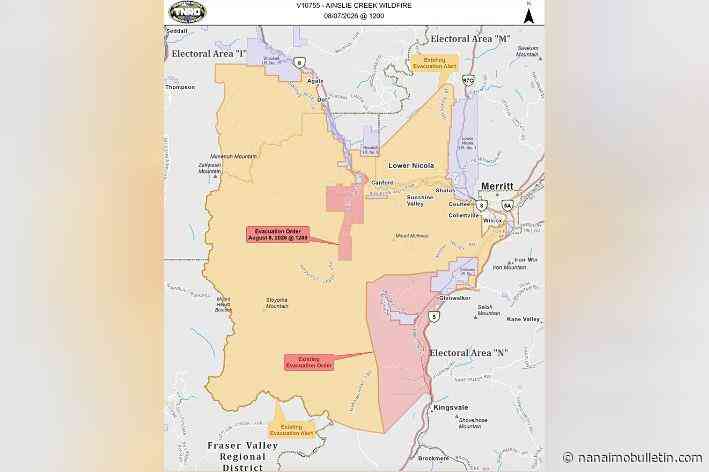 New evacuation orders issued for Ainslie Creek wildfire near Merritt