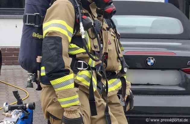 FW Bad Oeynhausen: "Industriebrand" in Eidinghausen/Hauptamtliche und Freiwillige Feuerwehr bestreiten gemeinsame Übung.
