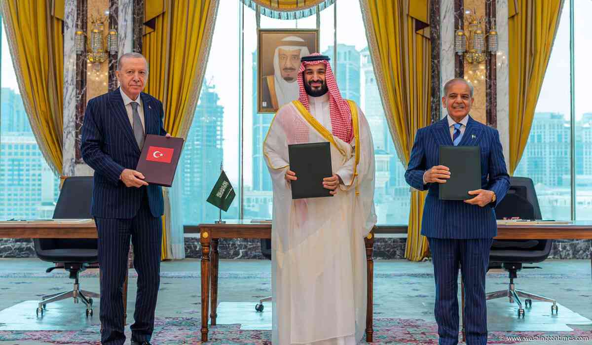 Turkey says defense pact with Saudi Arabia and Pakistan is not aimed at Iran or any other country