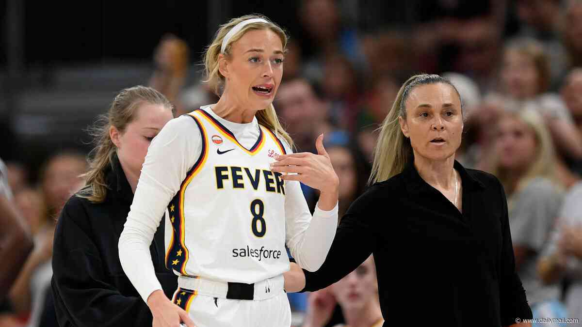Sophie Cunningham slams WNBA rival for 'playing the race card' after she claimed 'white privilege' caused her to be kicked off the court for brutal foul that left Fever star bloodied