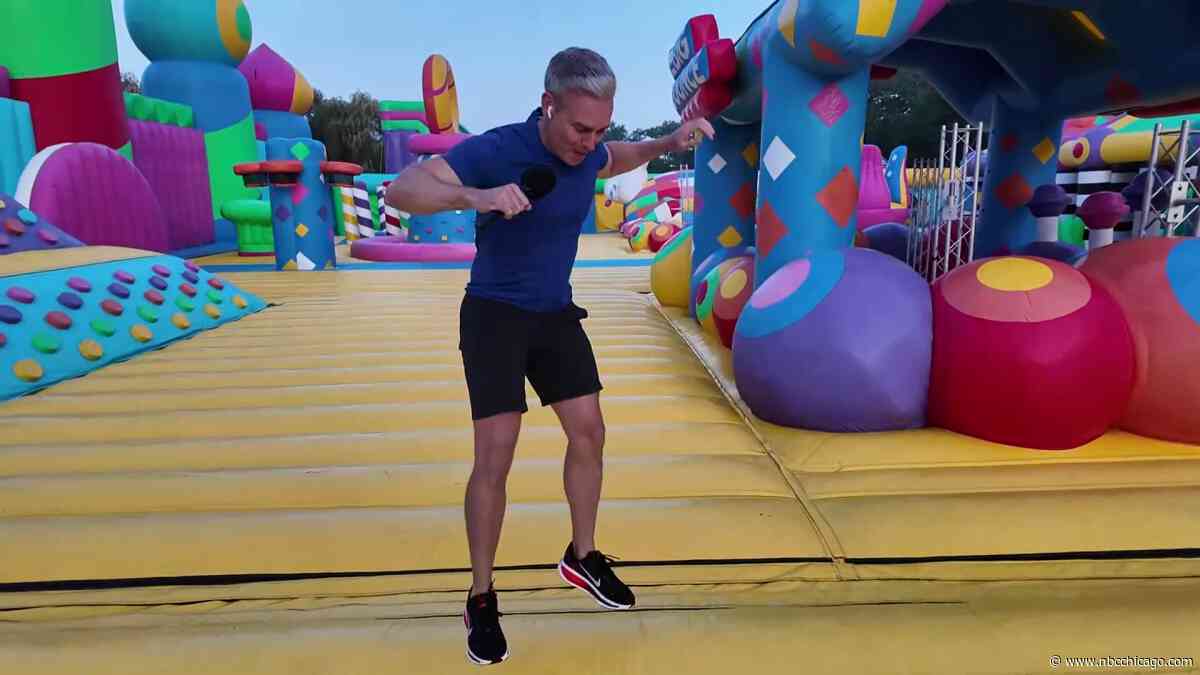World's largest bounce house makes stop in a Chicago suburb for one weekend only