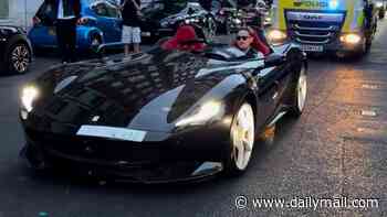 'Best day of his career!': Met Police officer drives off in limited edition Ferrari worth £3.7MILLION after it was seized in London