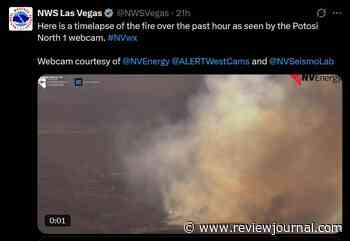 Wildfire southwest of Las Vegas grows to 77 acres