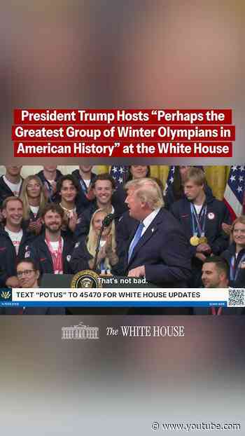 President Trump hosts 2026 American Winter Olympians and Paralympians at the White House! 🇺🇸🥇