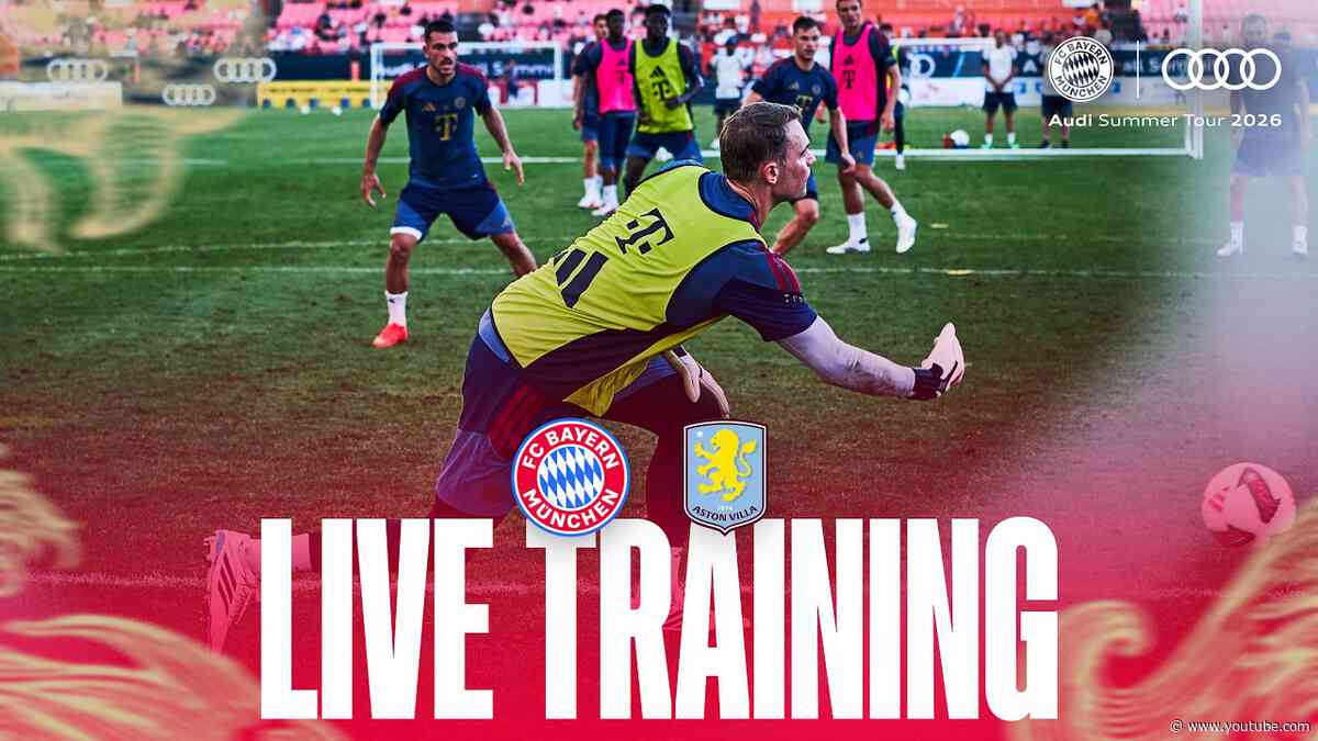 The final training session ahead of our match against Aston Villa in Hong Kong 🏟️