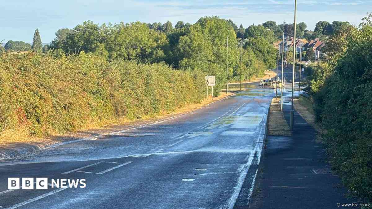 Homes affected after water pipe burst in field