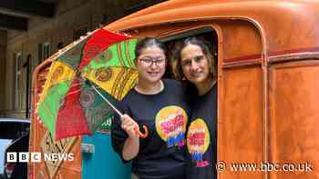 Storytelling project run from suitcase caravan
