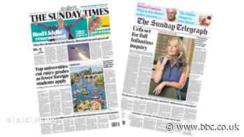 The papers: 'Top universities cut entry grades' and 'Uefa set for Infantino inquiry'