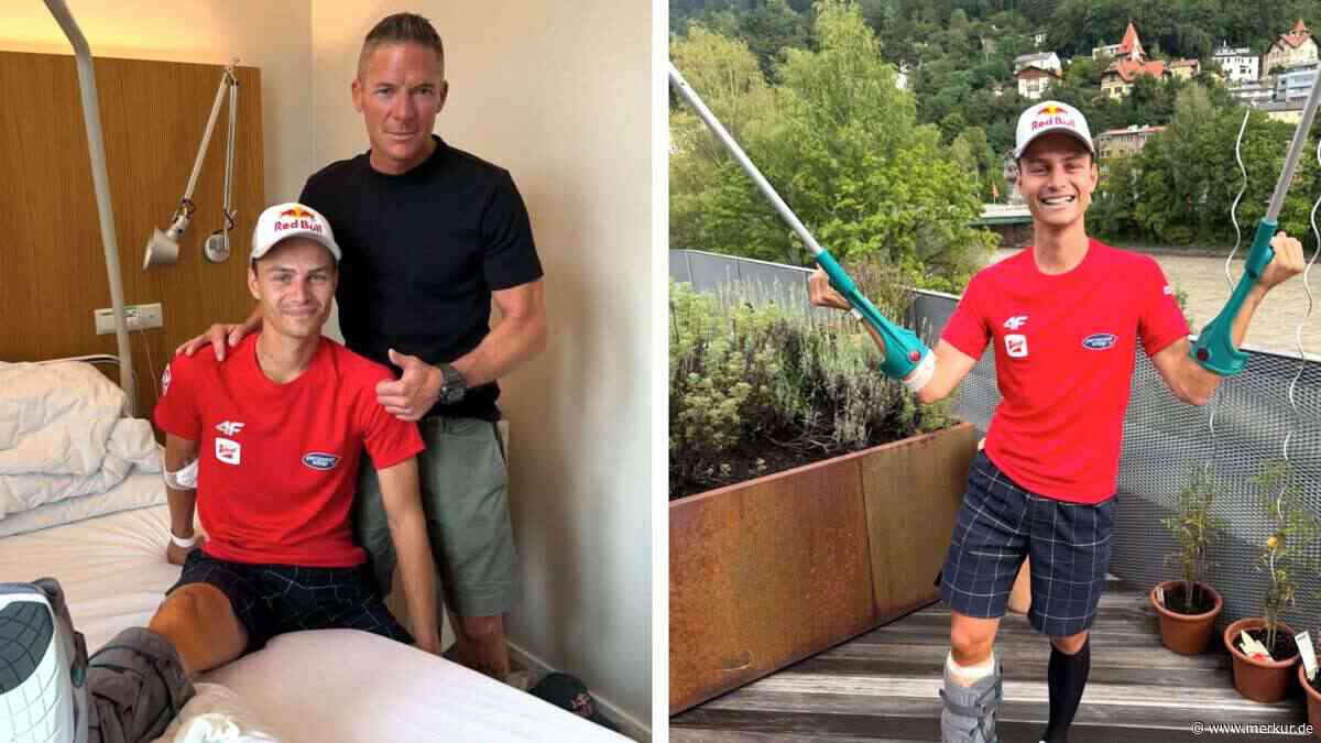 Wintersport-Superstar meldet sich nach Horror-Sturz aus dem Krankenhaus