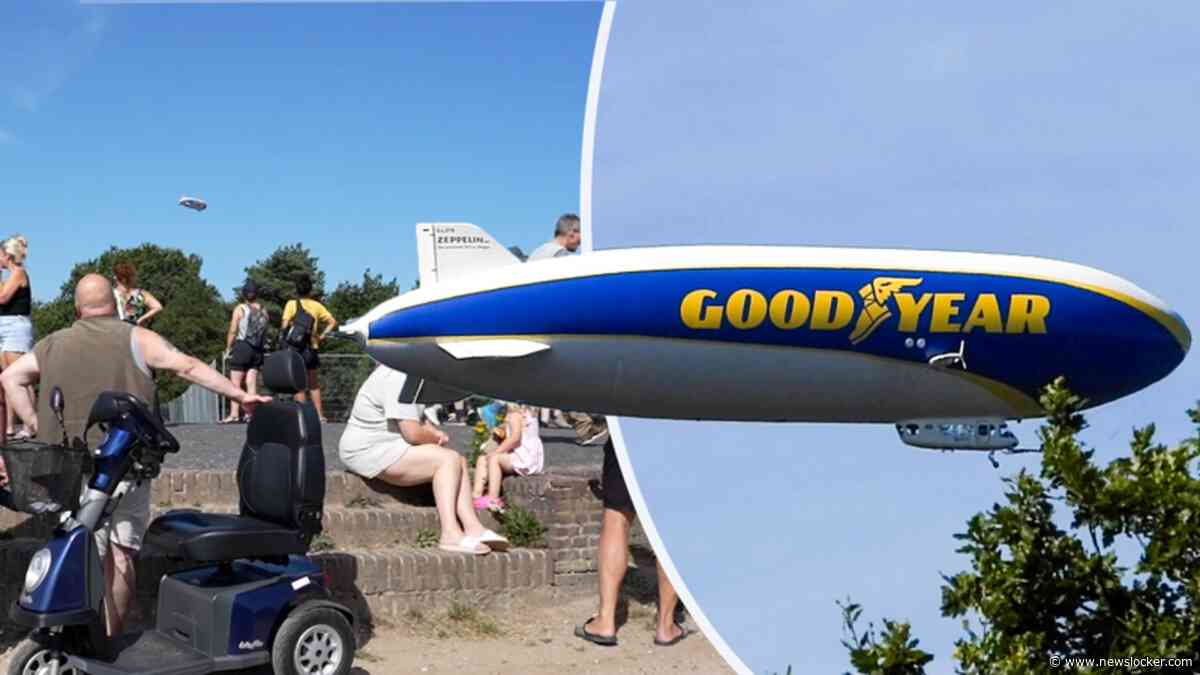 Beelden: grote Duitse zeppelin vliegt laag over de Veluwe