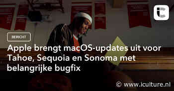 Apple brengt macOS-updates uit voor Tahoe, Sequoia en Sonoma met belangrijke bugfix