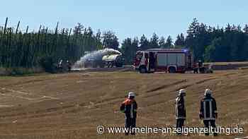 Stoppelfeld-Brand in Au: Landwirt verhindert Schlimmeres